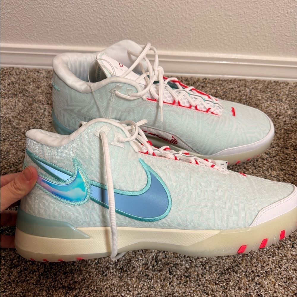 Nike LBJ NXXT Genisus EP White Aegean Storm Basketball Shoes HF0711-101 Size 17